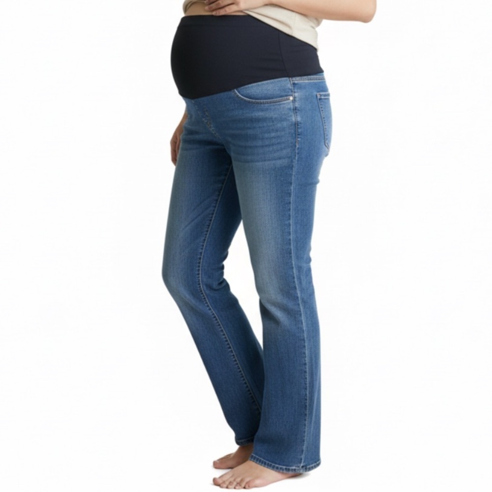 Liz Lange Maternity Over the Belly Panel Bootcut Denim Jeans | Size 6
